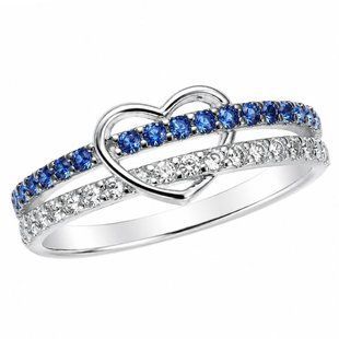 Каблучка срібна Серце з фіанітами Silver Style 16.5 р. (106713.12 sku:2300102803263) 106713.12 фото
