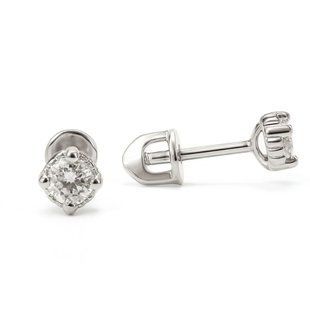 Серьги-пусеты (гвоздики) серебряные с фианитами Silver Style (32561.30 sku:2300104283568) 32561.30 фото