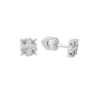 Серьги-пусеты (гвоздики) серебряные с россыпью Silver Style (30991.20 sku:2300104284312) 30991.20 фото