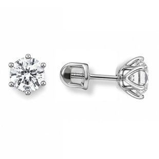 Сережки-пусети (гвоздики) срібні з фіанітами Silver Style (30081.60 sku:2300104313333) 30081.60 фото