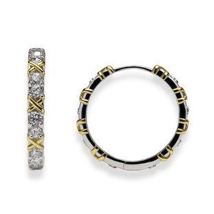 Серьги-кольца (конго) серебряные фантазия с россыпью Silver Style (521276б sku:4200012059799) 521276б фото