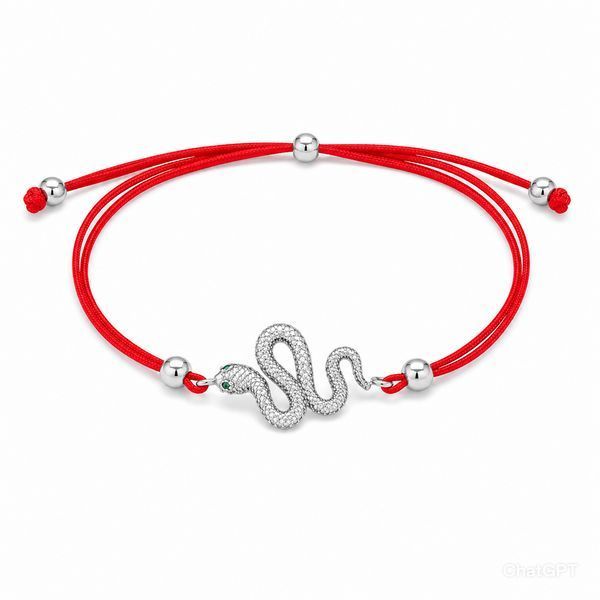 Браслет на нити шамбола Змея Silver Style 15-20 р. (80434.26.10 sku:2300104305017) 80434.26.10 фото
