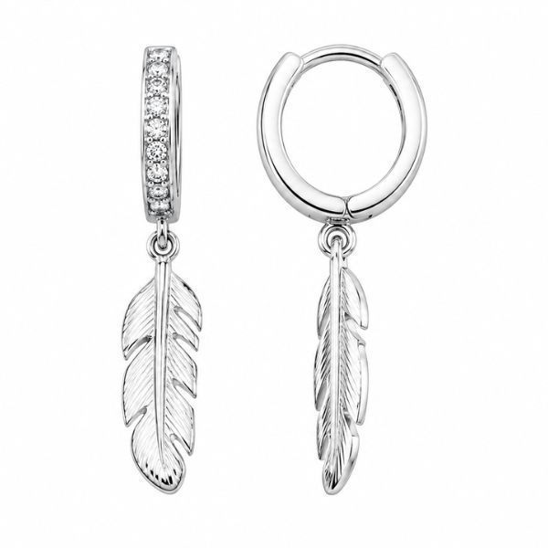 Серьги-кольца (конго) серебряные фантазия с россыпью Silver Style (25771.12 sku:2300104273323) 25771.12 фото