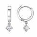 Сережки-кільця (конго) срібні з фіанітами Silver Style (22241.30 sku:2300103296989) 22241.30 фото 1