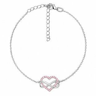 Браслет срібний Серце з фіанітами Silver Style 16-20 р. (807712.10 sku:2300104282738) 807712.10 фото