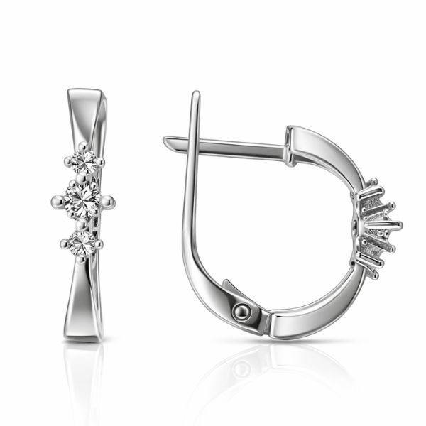 Серьги серебряные с фианитами Silver Style (20791.25 sku:2300104270889) 20791.25 фото