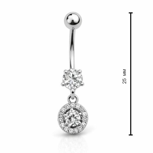 Пирсинг серебряный с фианитами Silver Style (33071.40 sku:2300104187736) 33071.40 фото