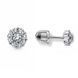Сережки-пусети (гвоздики) срібні з розсипом Silver Style (30911.20 sku:2300104315849) 30911.20 фото 2