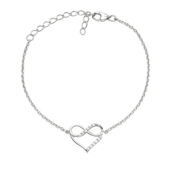 Браслет срібний Серце з фіанітами Silver Style (80901.10 sku:2300103990580) 80901.10 фото