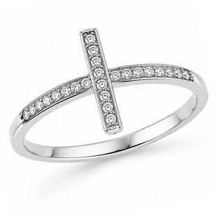 Каблучка срібна доріжка з фіанітами Silver Style 17 р. (11311.12 sku:2300103758159) 11311.12 фото