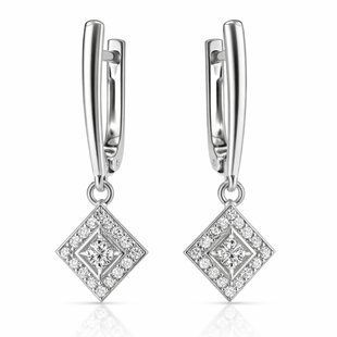 Серьги серебряные Фантазия с фианитами Silver Style (21411.10 sku:2300104236939) 21411.10 фото