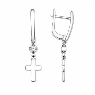 Серьги серебряные Фантазия с фианитами Silver Style (26011.30 sku:2300104408701) 26011.30 фото