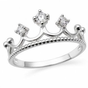 Кольцо серебряное фантазия с фианитами Silver Style 18 р. (10291.30 sku:2300103650392) 10291.30 фото