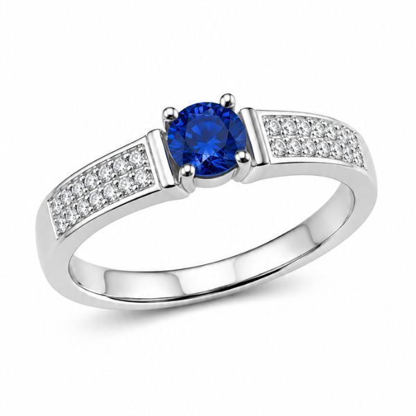 Кольцо серебряное фантазия с фианитами Silver Style 17.5 р. (10905.50 sku:2300104219796) 10905.50 фото