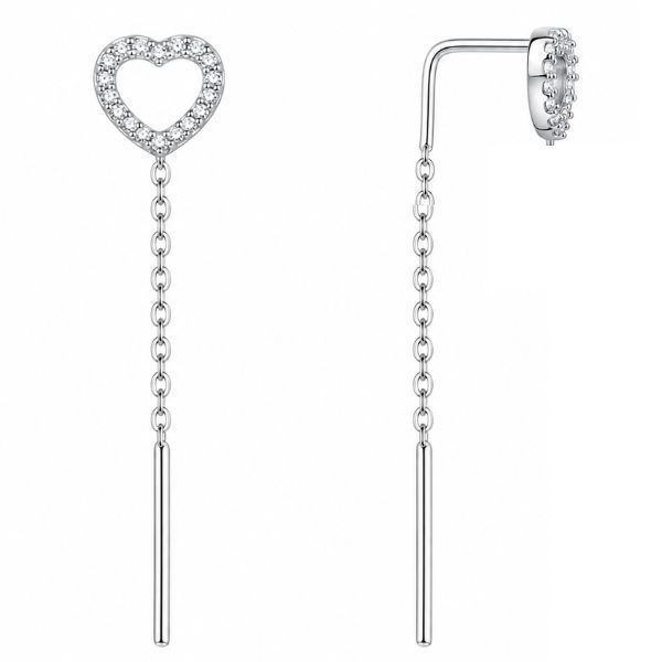 Серьги-протяжки серебряные с фианитами Silver Style (32211.10 sku:2300103778317) 32211.10 фото