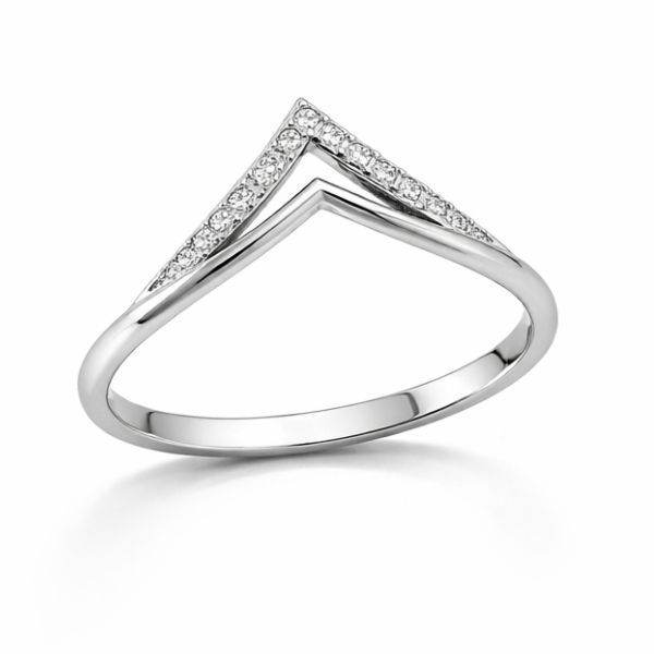 Каблучка срібна фантазія з фіанітами Silver Style 17.5 р. (10451.15 sku:2300102537861) 10451.15 фото