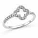Каблучка срібна Конюшина з фіанітами Silver Style 17.5 р. (12011.12 sku:2300104341572) 12011.12 фото 1