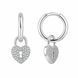 Сережки-кільця (конго) срібні фантазія з розсипом Silver Style (250412.10 sku:2300104116798) 250412.10 фото 2