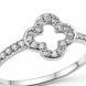 Каблучка срібна Конюшина з фіанітами Silver Style 17.5 р. (12011.12 sku:2300104341572) 12011.12 фото 2