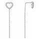 Серьги-протяжки серебряные с фианитами Silver Style (32211.10 sku:2300103778317) 32211.10 фото 2
