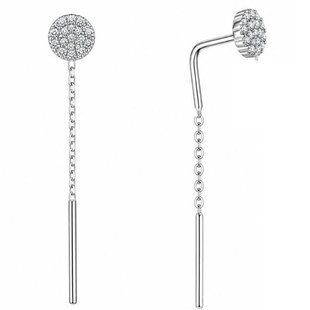 Серьги-протяжки серебряные с фианитами Silver Style (32781.30 sku:2300104227869) 32781.30 фото