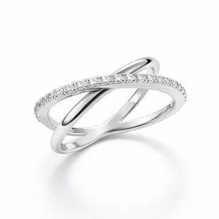 Каблучка срібна фантазія з фіанітами Silver Style 17.5 р. (10561.12 sku:2300103835119) 10561.12 фото