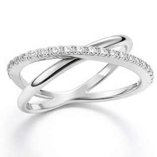 Каблучка срібна фантазія з фіанітами Silver Style 17.5 р. (10561.12 sku:2300103835119) 10561.12 фото