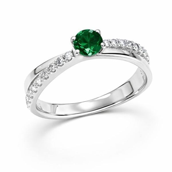Каблучка срібна фантазія з фіанітами Silver Style 16 р. (10594.40 sku:2300103042036) 10594.40 фото