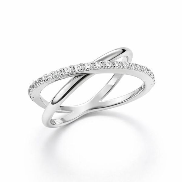 Кольцо серебряное фантазия с фианитами Silver Style 17.5 р. (10561.12 sku:2300103835119) 10561.12 фото