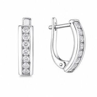 Сережки срібні доріжка з фіанітами Silver Style (20511.22 sku:2300104232276) 20511.22 фото