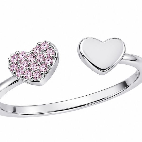 Каблучка срібна Серце з фіанітами Silver Style 17.5 р. (113312.10 sku:2300104410971) 113312.10 фото