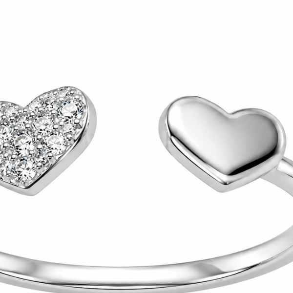 Каблучка срібна Серце з фіанітами Silver Style 17 р. (11331.10 sku:2300103633432) 11331.10 фото