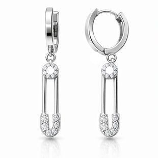 Серьги-кольца (конго) серебряные дорожка с фианитами Silver Style (21331.20 sku:2300103184972) 21331.20 фото