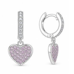 Серьги-кольца (конго) серебряные фантазия с россыпью Silver Style (223212.15 sku:2300103766512) 223212.15 фото