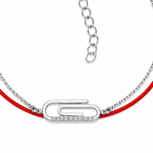 Браслет серебряный Скрепка с фианитами Silver Style 16-20 р. (82521.49.12 sku:2300104367695) 82521.49.12 фото