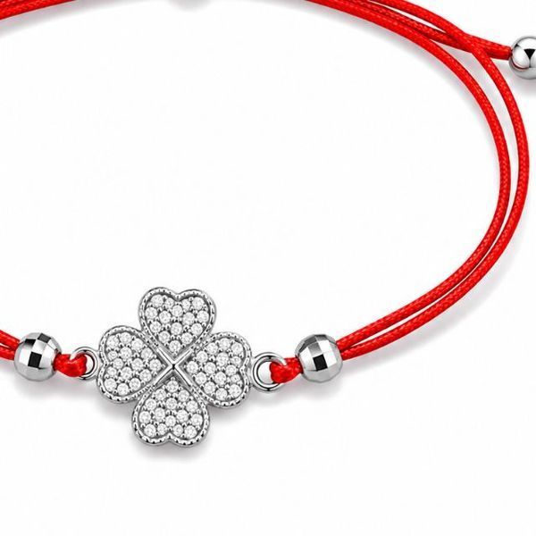 Браслет на нити шамбола Клевер Silver Style 15-20 р. (80191.120 sku:2300104269104) 80191.120 фото