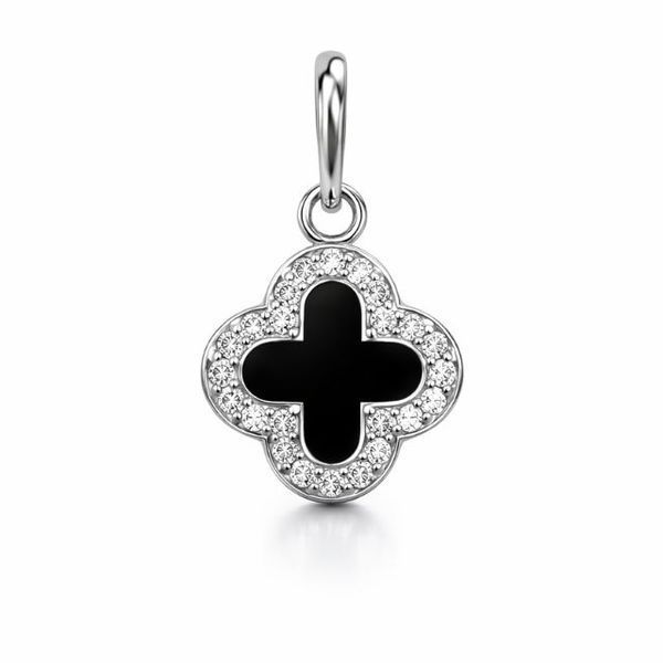Подвес серебряный Клевер с эмалью Silver Style (418221.12 sku:2300104256449) 418221.12 фото