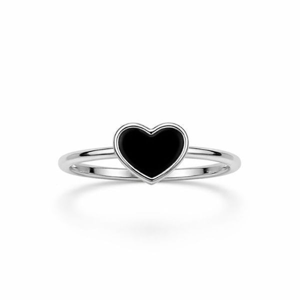 Каблучка срібна Серце з емаллю Silver Style 17 р. (111721.00 sku:2300103427833) 111721.00 фото