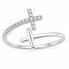 Каблучка срібна фантазія з фіанітами Silver Style 17 р. (11371.12 sku:2300103635368) 11371.12 фото 1