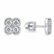 Серьги-пусеты (гвоздики) серебряные Клевер с фианитами Silver Style (30461.25 sku:2300104321208) 30461.25 фото 1
