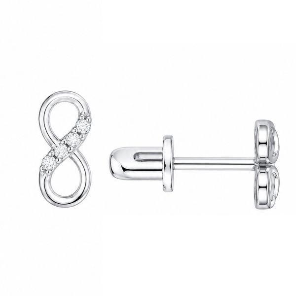 Сережки-пусети (гвоздики) срібні з фіанітами Silver Style (32961.10 sku:2300104189785) 32961.10 фото