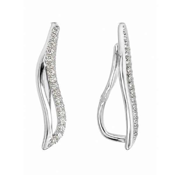 Серьги-каффы серебряные фантазия с фианитами Silver Style (25711.12 sku:2300104353735) 25711.12 фото