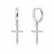 Сережки-кільця (конго) срібні Хрест з фіанітами Silver Style (22271.10 sku:2300103823598) 22271.10 фото 1