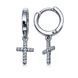 Серьги-кольца (конго) серебряные Крест с фианитами Silver Style (22181.10 sku:2300104331429) 22181.10 фото 1