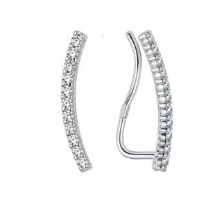 Серьги-каффы серебряные фантазия с фианитами Silver Style (25721.17 sku:2300104345549) 25721.17 фото