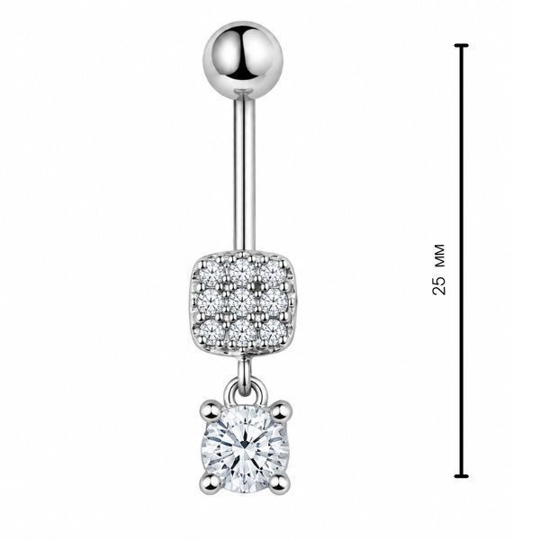 Пірсинг срібний з фіанітами Silver Style (33061.40 sku:2300103796649) 33061.40 фото