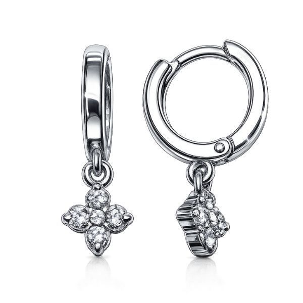 Серьги-кольца (конго) серебряные с фианитами Silver Style (25171.17 sku:2300103957293) 25171.17 фото
