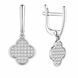 Серьги серебряные Клевер с фианитами Silver Style (23091.12 sku:2300104230876) 23091.12 фото 1