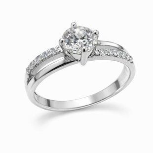 Кольцо серебряное фантазия с фианитами Silver Style 17 р. (10891.50 sku:2300103934263) 10891.50 фото