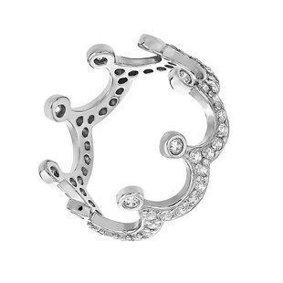 Кольцо серебряное Корона с россыпью Silver Style 17.5 р. (10349 sku:4630000297498) 10349 фото